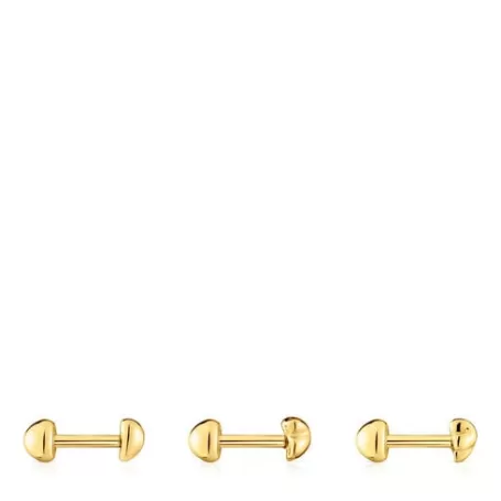 Best Pack de piercings pour oreille en acier IP doré Balloon Boucles D'oreilles Petits | Piercings Oreille