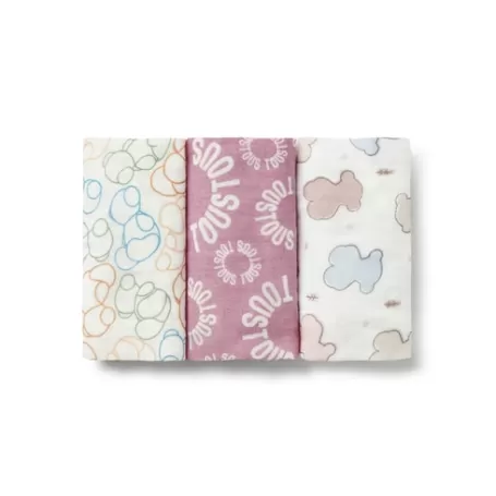 Flash Sale Pack of 3 muslins in MMuse pink Bébé