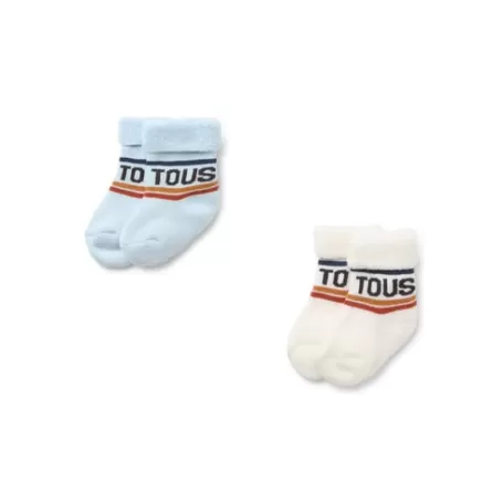 Outlet Pack of 2 pairs of baby socks in SSocks blue Accessoires