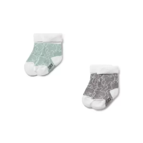 Cheap Pack of 2 pairs of baby socks in SSocks green Accessoires