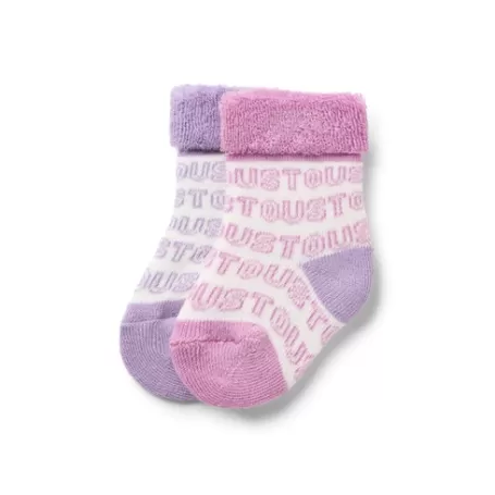 Outlet Pack of 2 pairs of baby socks in SSocks pink Accessoires