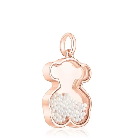 Store Pendentif Areia en argent vermeil rosé et perles Pendentifs En Argent | Pendentifs Moyens