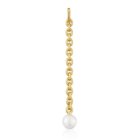 Best Sale Pendentif argent plaqué or 18 ct et perle de culture Hold Oval Pendentifs En Argent | Pendentifs Grands