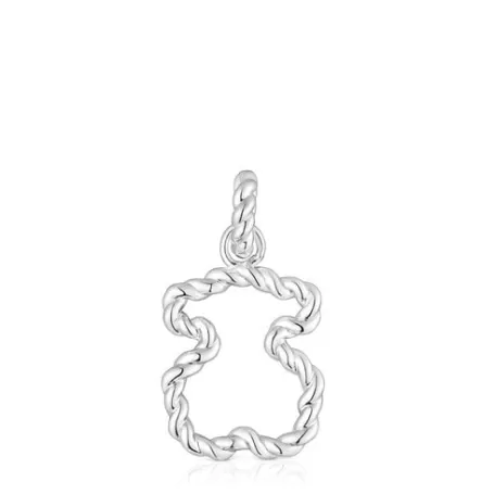 Flash Sale Pendentif avec silhouette ourson Twisted Pendentifs En Argent | Pendentifs Moyens