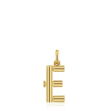 Cheap Pendentif lettre E en argent plaqué or 18 ct moyen  Alphabet Pendentifs En Argent | Pendentifs Moyens