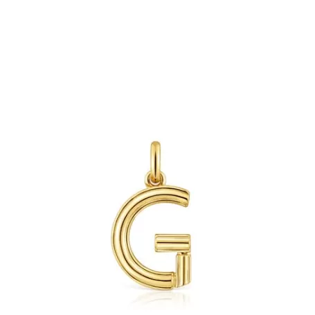 Clearance Pendentif lettre G en argent plaqué or 18 ct moyen  Alphabet Pendentifs En Argent | Pendentifs Moyens
