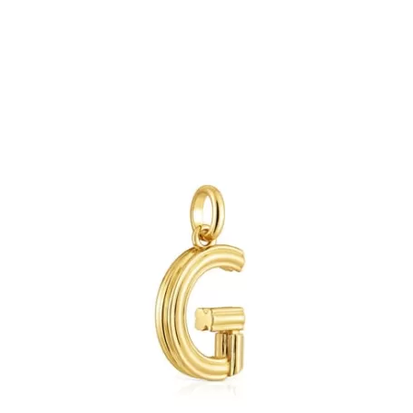 Clearance Pendentif lettre G en argent plaqué or 18 ct moyen  Alphabet Pendentifs En Argent | Pendentifs Moyens