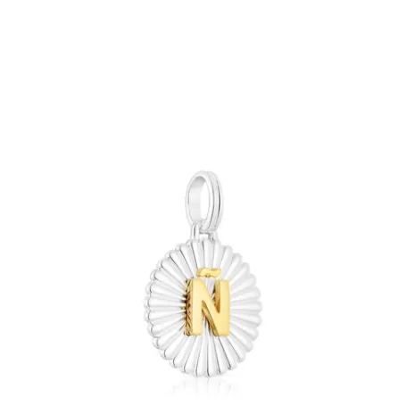 Online Pendentif médaille lettre Ñ Alphabet argent et argent vermeil Pendentifs En Argent | Pendentifs Petits