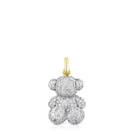 Best Pendentif ourson Bold Bear diamants 1,30 ct et or Pendentifs En Or | Pendentifs Petits