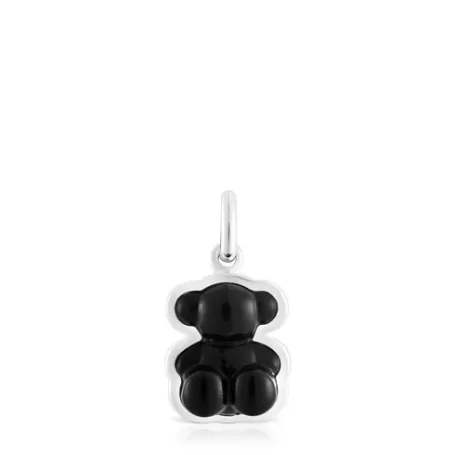 Best Pendentif ourson Bold Bear en argent avec onyx Pendentifs En Argent | Pendentifs Petits