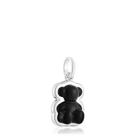 Best Pendentif ourson Bold Bear en argent avec onyx Pendentifs En Argent | Pendentifs Petits