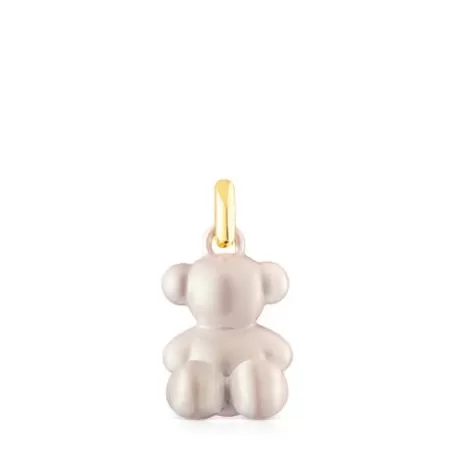 Best Pendentif ourson en acier blanc Bold Bear Pendentifs Moyens | Bijoux