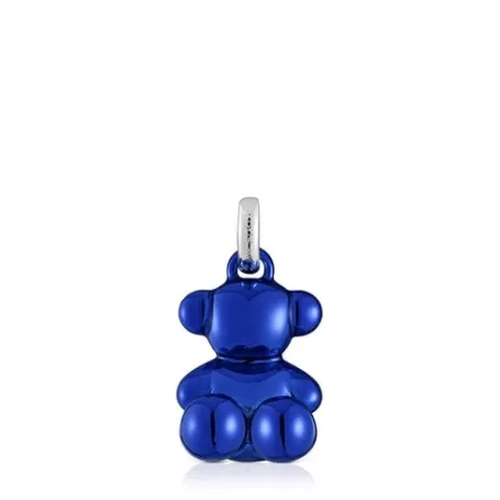 Fashion Pendentif ourson en acier bleu marine moyen Bold Bear Pendentifs Moyens | Bijoux