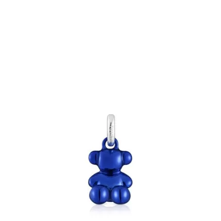 Store Pendentif ourson en acier bleu marine petit Bold Bear Pendentifs Petits | Bijoux