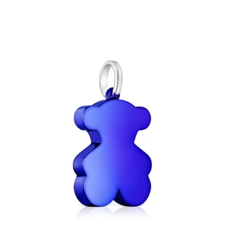 Online Pendentif ourson en acier bleu moyen Sweet Dolls Pendentifs Moyens