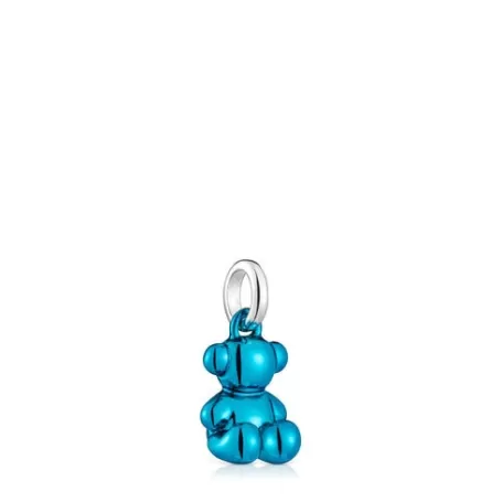 Shop Pendentif ourson en acier bleu petit Bold Bear Pendentifs Petits | Bijoux