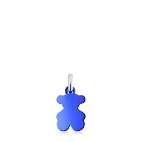 Outlet Pendentif ourson en acier bleu petit Sweet Dolls Pendentifs Petits