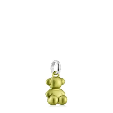 Clearance Pendentif ourson en acier citron vert petit Bold Bear Pendentifs En Argent | Pendentifs Petits