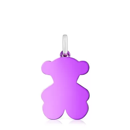 Online Pendentif ourson en acier lilas moyen Sweet Dolls Pendentifs Moyens