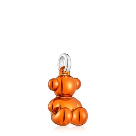 Best Sale Pendentif ourson en acier orange Bold Bear Pendentifs Moyens | Bijoux