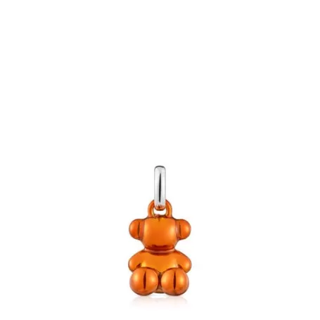 Hot Pendentif ourson en acier orange petit Bold Bear Pendentifs Petits | Bijoux