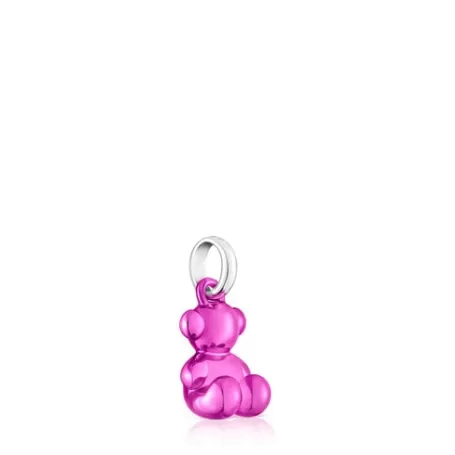 Clearance Pendentif ourson en acier rose petit Bold Bear Pendentifs Petits | Bijoux