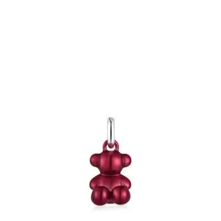 Sale Pendentif ourson en acier rouge petit Bold Bear Pendentifs En Argent | Pendentifs Petits