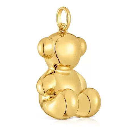 Cheap Pendentif ourson en argent plaqué or 18 ct oversize Bold Bear Pendentifs En Argent | Pendentifs Grands