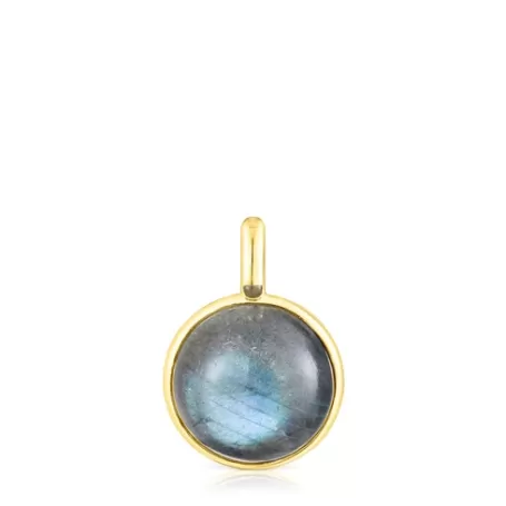 Cheap Pendentif Plump en argent vermeil et labradorite Pendentifs En Argent | Pendentifs Moyens