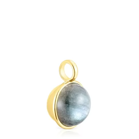 Cheap Pendentif Plump en argent vermeil et labradorite Pendentifs En Argent | Pendentifs Moyens