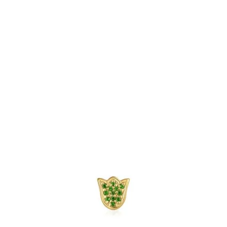 Online Pendentif tulipe argent plaqué or 18 ct et tsavorites  1950 Pendentifs En Argent | Charms