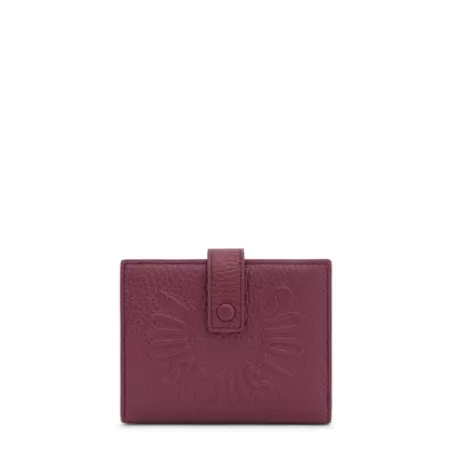 Sale Portefeuille Flap en cuir bordeaux Miranda Sacs En Cuir | Portefeuilles Et Porte-monnaie