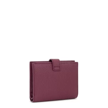 Sale Portefeuille Flap en cuir bordeaux Miranda Sacs En Cuir | Portefeuilles Et Porte-monnaie