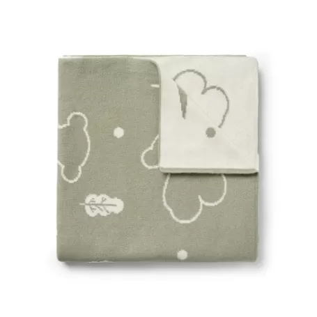 Sale Reversible baby blanket in Nilo bears green Accessoires