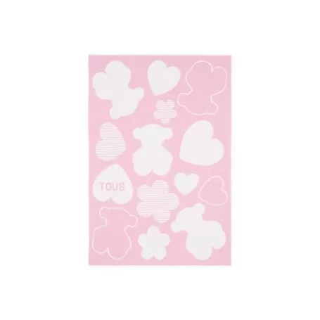 Cheap Reversible baby blanket in Nilo multi-motifs pink Accessoires