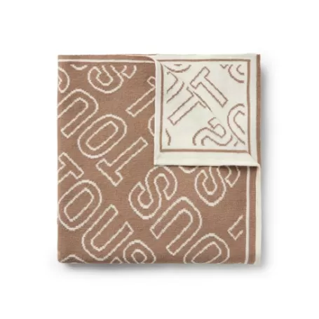 Clearance Reversible baby blanket in Nilo logo beige Accessoires