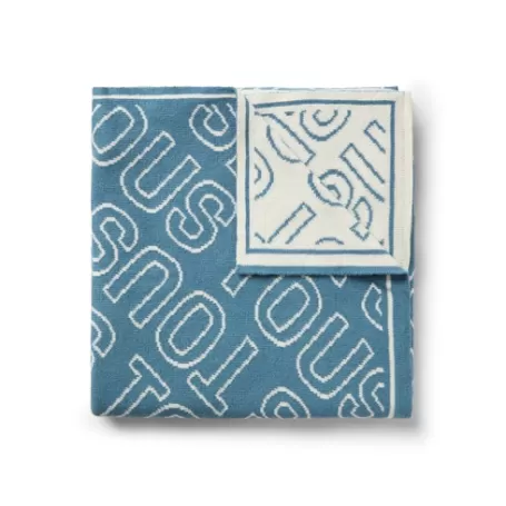 New Reversible baby blanket in Nilo logo blue Accessoires