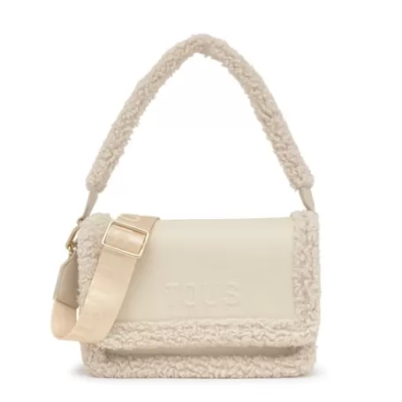 Outlet Sac à bandoulière beige moyen Audree Warm Sacs À Bandoulière