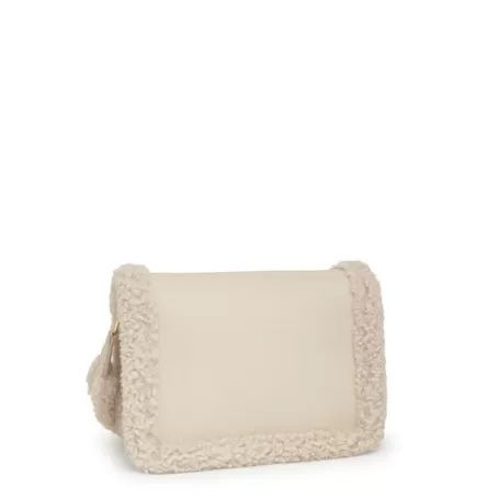 Outlet Sac à bandoulière beige moyen Audree Warm Sacs À Bandoulière