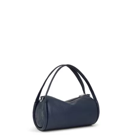 Outlet Sac Duffle en cuir marine petit Miranda Sacs En Cuir