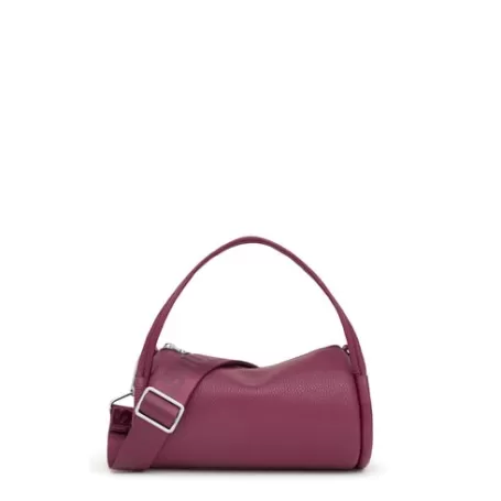 Discount Sac Duffle en cuir bordeaux petit Miranda Sacs En Cuir