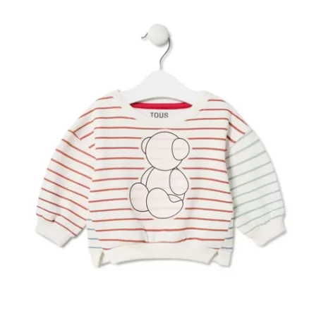 Fashion Striped sweatshirt with Bold Bear in Casual unique Enfant Bébé | Enfant