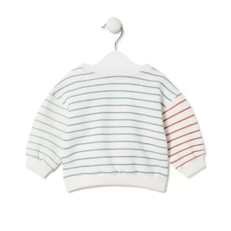 Fashion Striped sweatshirt with Bold Bear in Casual unique Enfant Bébé | Enfant