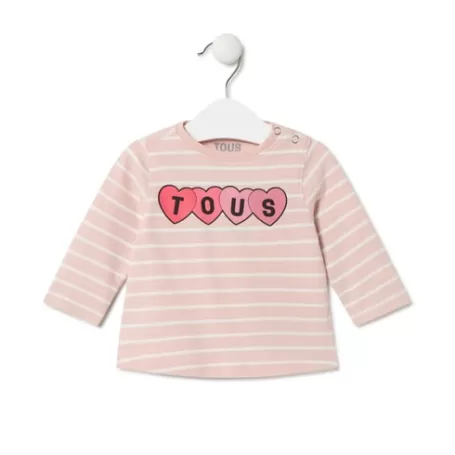 Hot Striped t-shirt in Casual pink Bébé