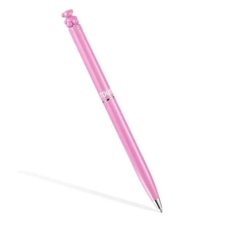 Shop Stylo chromé de couleur rose avec ourson Bold Bear Autres Accessoires
